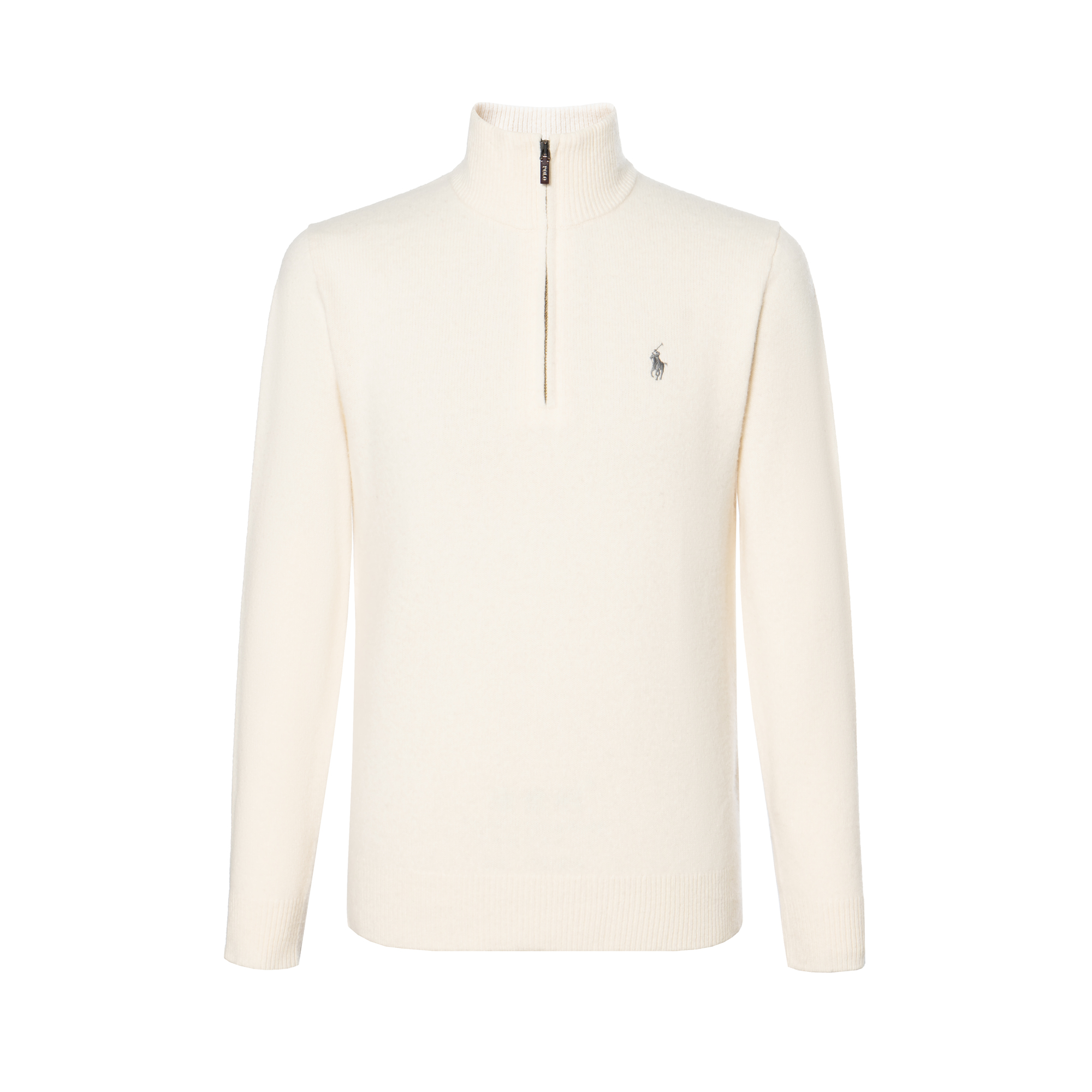 Polo Ralph Lauren FW24 Solid Half-Zip Knit Long Sleeve Sweater White (). 710892482-007