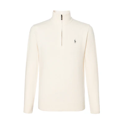Polo Ralph Lauren FW24 Solid Half-Zip Knit Long Sleeve Sweater White (). 710892482-007