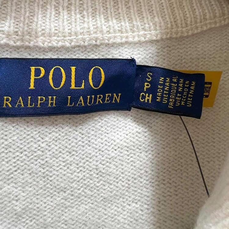 Shop Polo Ralph Lauren FW24 Solid Half-Zip Knit Long Sleeve Sweater White (). 710892482-007