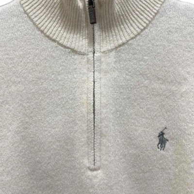 Polo Ralph Lauren FW24 Solid Half-Zip Knit Long Sleeve Sweater White (). 710892482-007 Details for Polo Ralph Lauren FW24 Solid Half-Zip Knit Long Sleeve Sweater White (). 710892482-007