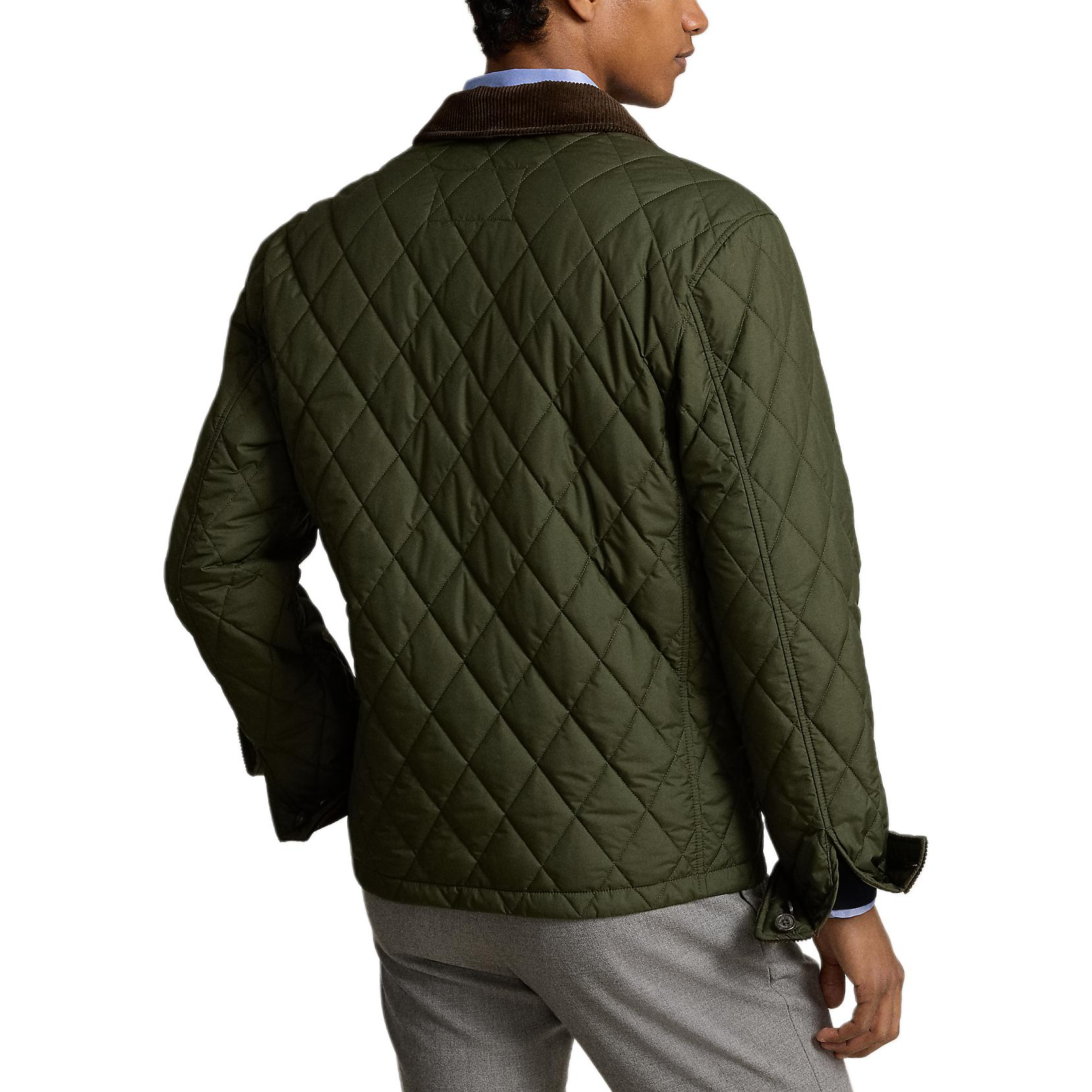 Polo Ralph Lauren FW24 Solid Logo Cotton Jacket  Olive Green Long Sleeve. 710938509001 圖 4