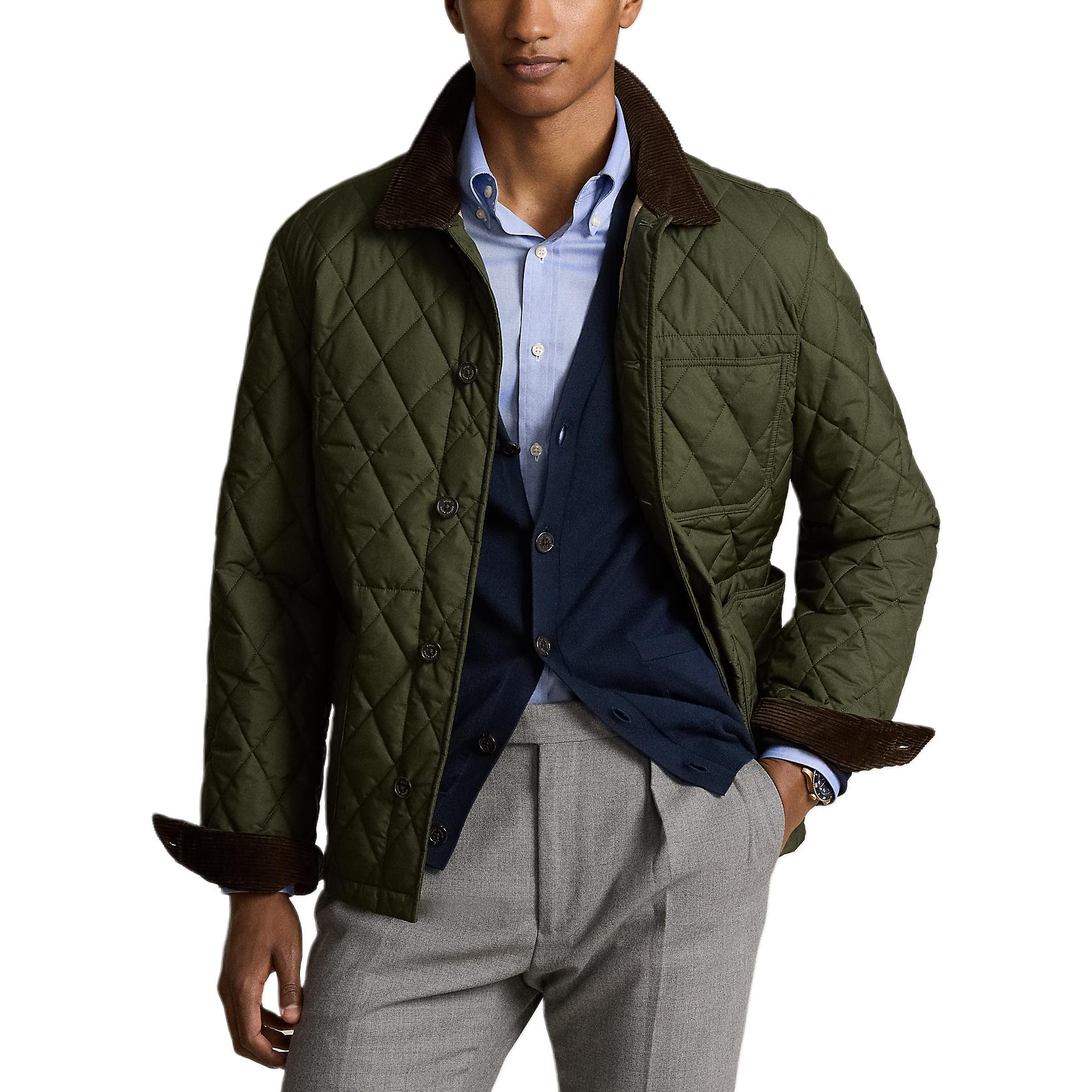 Polo Ralph Lauren FW24 Solid Logo Cotton Jacket  Olive Green Long Sleeve. 710938509001 圖 5