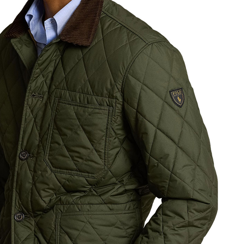 Polo Ralph Lauren FW24 Solid Logo Cotton Jacket  Olive Green Long Sleeve. 710938509001 圖 6