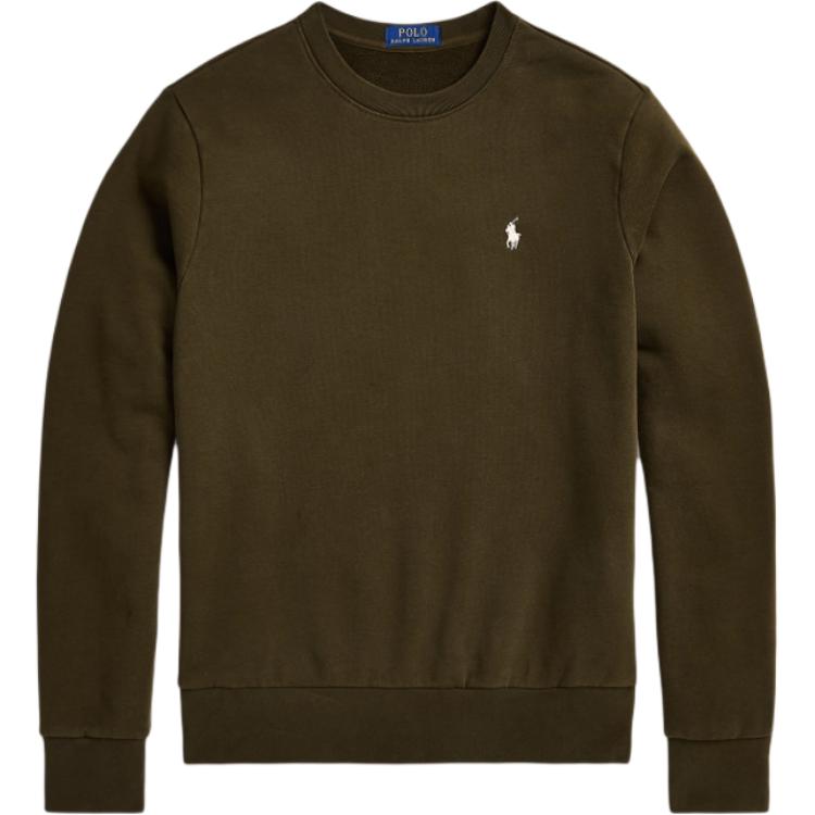 Polo Ralph Lauren FW24 Solid Logo Embroidered Crewneck Sweatshirt  Dark Green MNPOKNI16823961-300