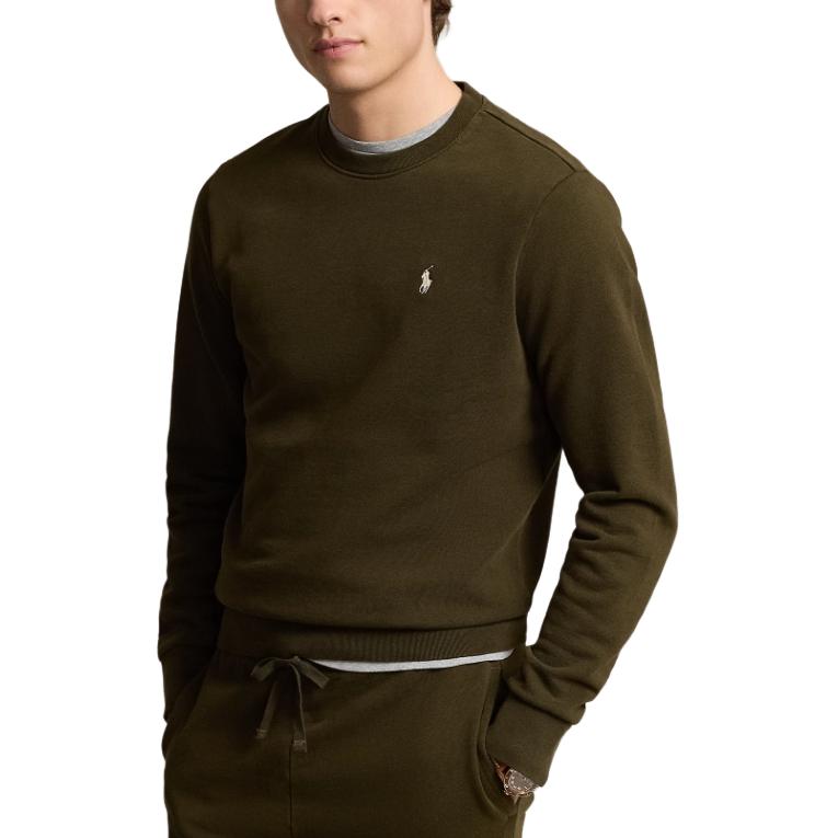 Polo Ralph Lauren FW24 Solid Logo Embroidered Crewneck Sweatshirt  Dark Green MNPOKNI16823961-300 圖 5