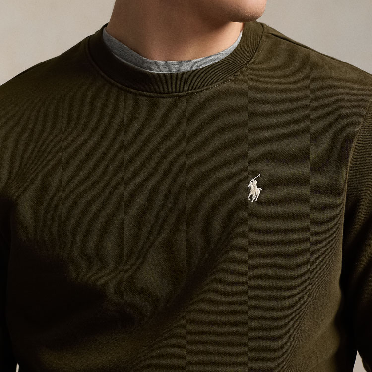Polo Ralph Lauren FW24 Solid Logo Embroidered Crewneck Sweatshirt  Dark Green MNPOKNI16823961-300 圖 6