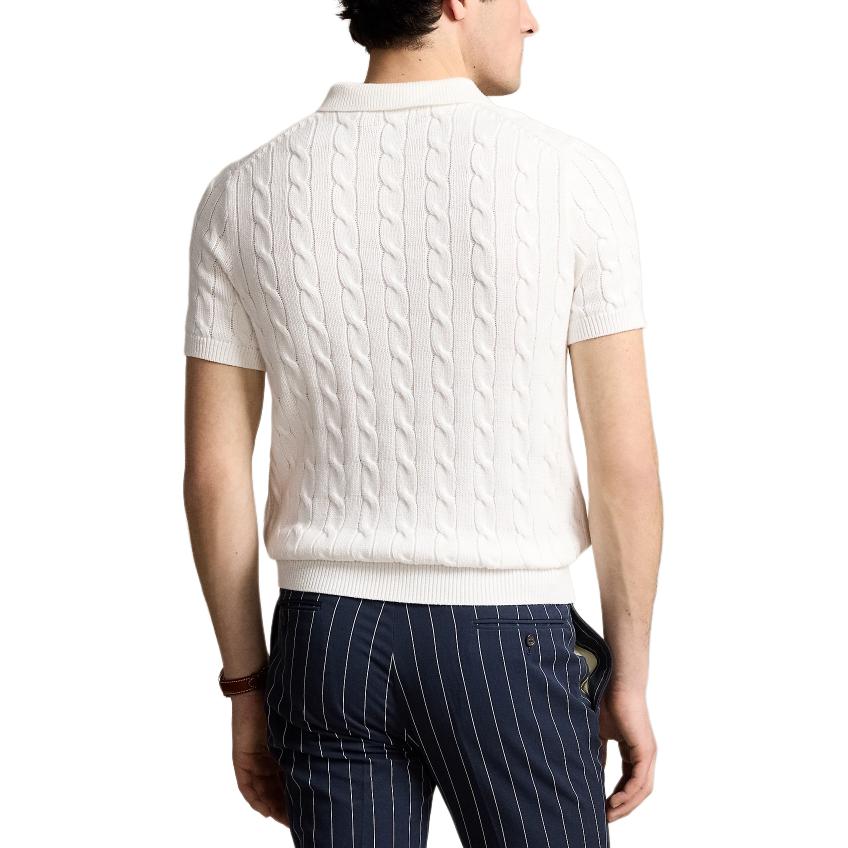 Shop Polo Ralph Lauren FW24 Logo Bersulam Baju Polo Lengan Pendek Putih. MNPOSWE1N820028-100