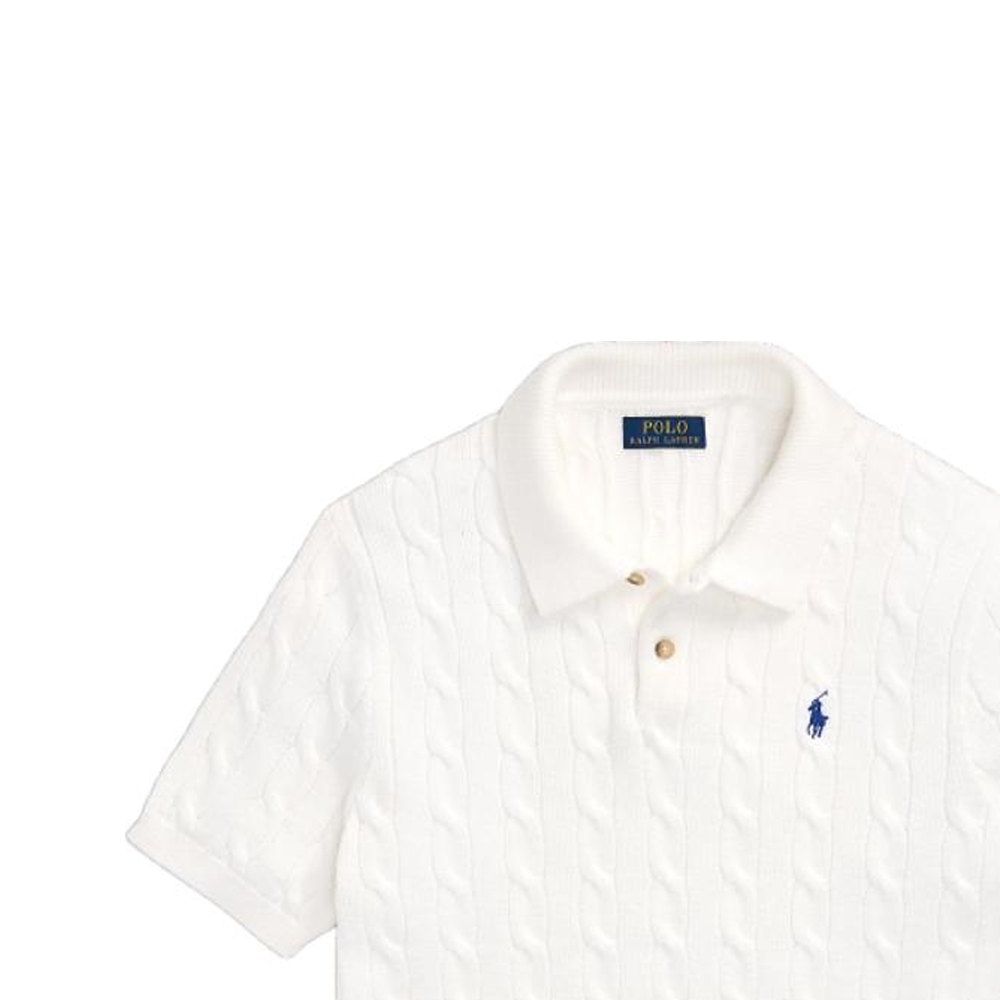 Details for Polo Ralph Lauren FW24 Logo Bersulam Baju Polo Lengan Pendek Putih. MNPOSWE1N820028-100