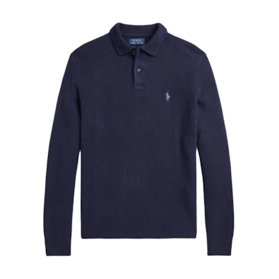 Polo Ralph Lauren FW24 Solid Logo Embroidery Long Sleeve Sweater Hunter Navy Men. MNPOSWE16822053-400