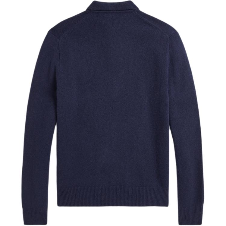 Polo Ralph Lauren FW24 Solid Logo Embroidery Long Sleeve Sweater Hunter Navy Men. MNPOSWE16822053-400 圖 3