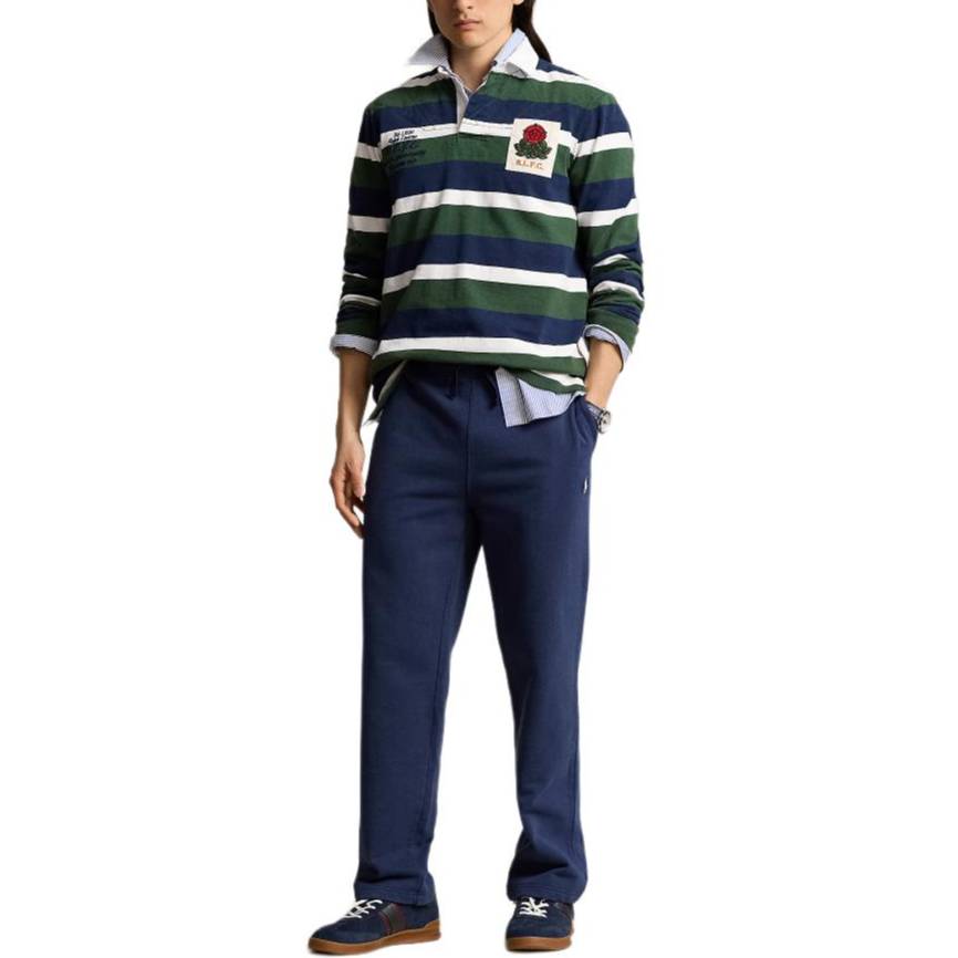 Lookbook Polo Ralph Lauren Celana Santai Pria Navy Blue Solid Pony Embroidered FW24. MNPOPNT1BQ20477-410