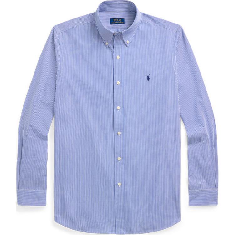 Polo Ralph Lauren FW24 Striped Collared Long-Sleeve Shirt Men’s Blue MNPOWOV16823580-400 圖 2