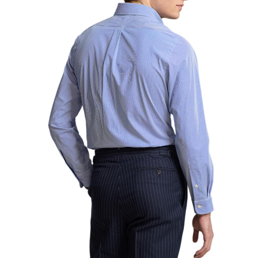 Polo Ralph Lauren FW24 Striped Collared Long-Sleeve Shirt Men’s Blue MNPOWOV16823580-400 圖 5