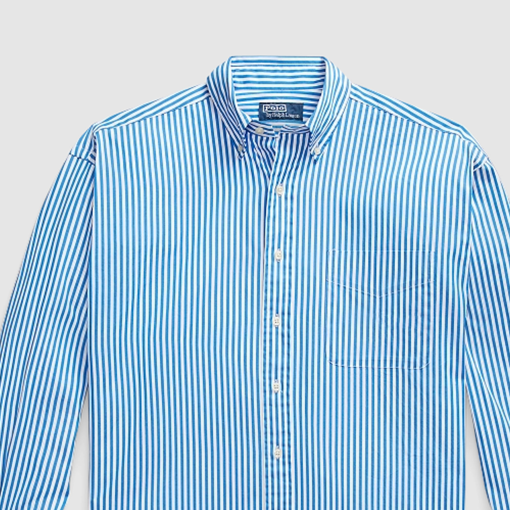 Polo Ralph Lauren FW24 Striped Single-Breasted Loose Long Sleeve Shirt Men Blue MNPOWOV16823656-400 圖 3