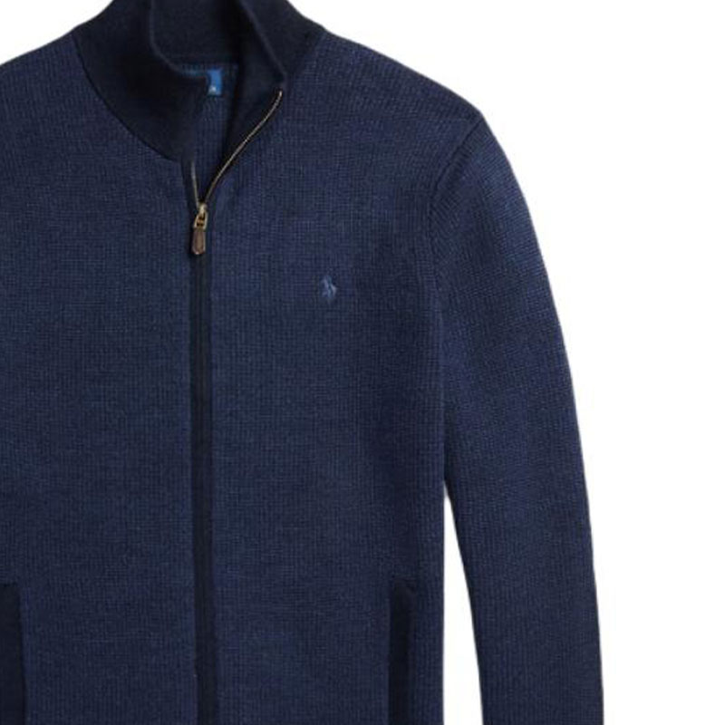 Polo Ralph Lauren FW24 Textured Full-Zip Half-Turtleneck Sweater  Navy. 710948864001 圖 7