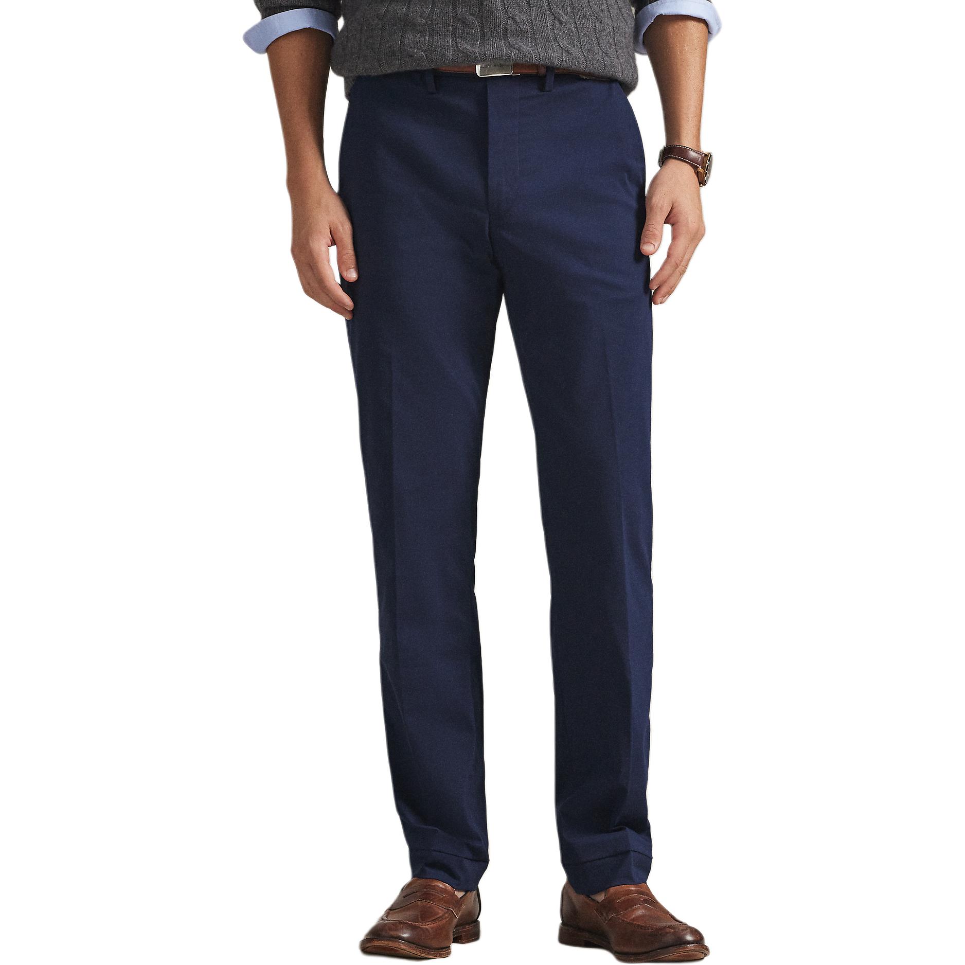 Shop Polo Ralph Lauren FW25 Celana Panjang Kasual Pria Model Straight Solid Pocket. MNPOPNT14G20766-410