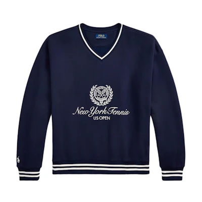 Polo Ralph Lauren FW25 US Open Striped V-Neck Pullover Sweatshirt 710980465-001