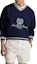 Shop ポロラルフローレン FW25 全米オープン ストライプ Vネック プルオーバースウェット 710980465-001