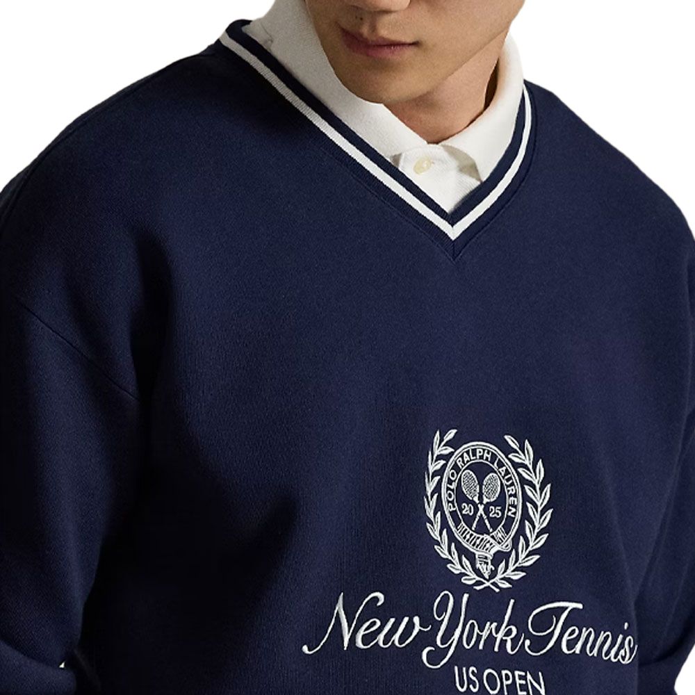 Polo Ralph Lauren FW25 US Open Striped V-Neck Pullover Sweatshirt  710980465-001 圖 7