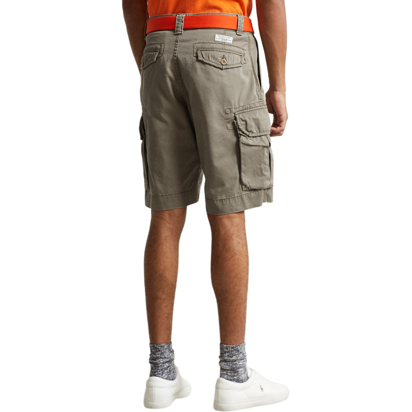 Shop Polo Ralph Lauren Gellar 經典款棉質工裝短褲 橄欖綠 MNPOSHO14A20035-300