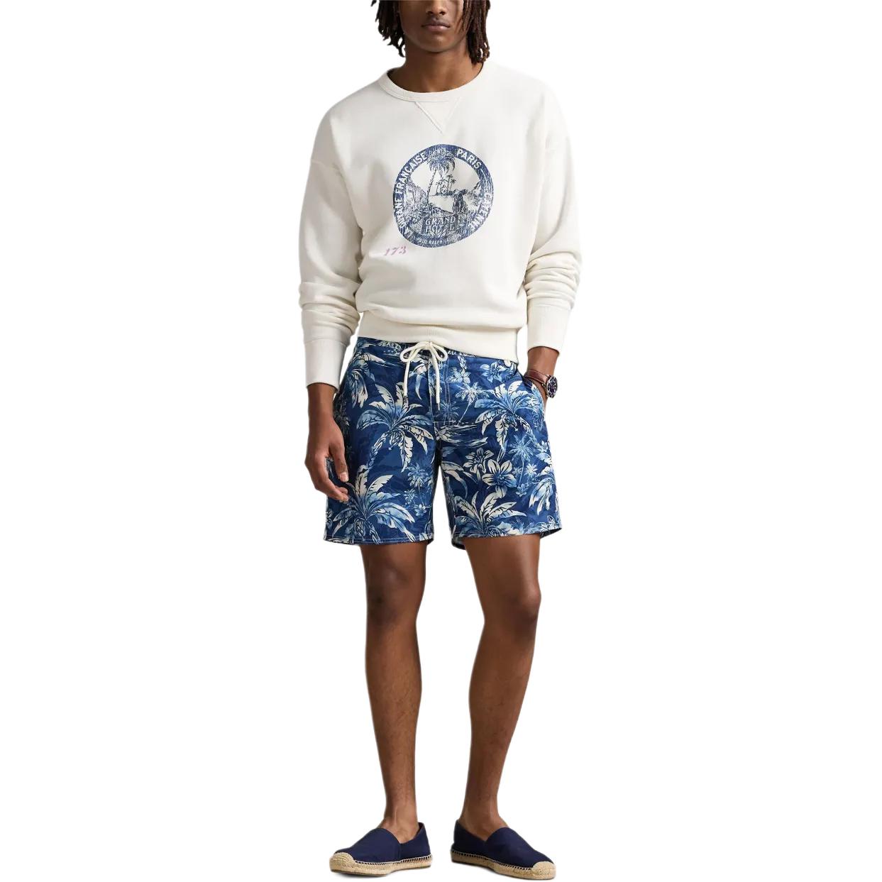 Lookbook Polo Ralph Lauren 白色图案印花圆领长袖卫衣 710958232-001