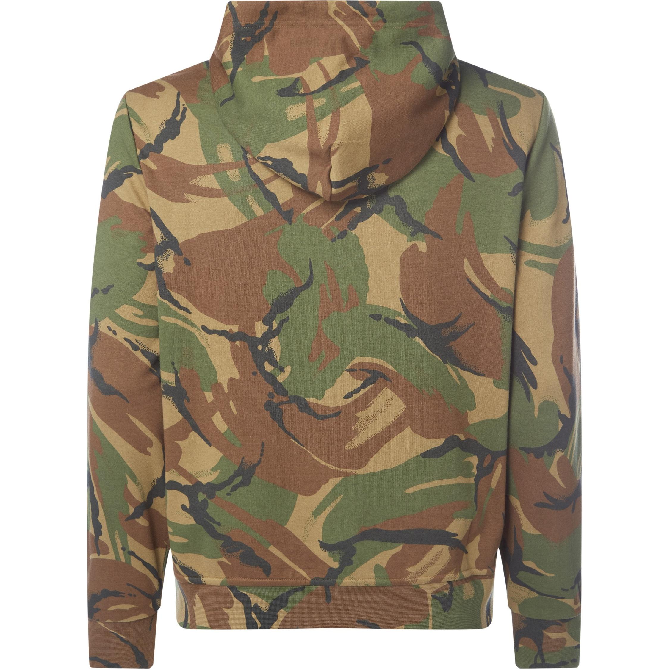 Lookbook Polo Ralph Lauren 绿色迷彩刺绣马标连帽全拉链卫衣 MNPOKNI16820408-999