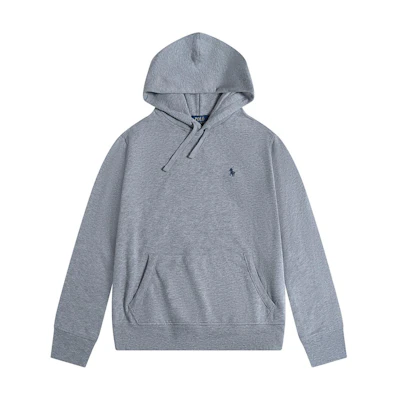 Polo Ralph Lauren Grey Hoodie with Embroidered Pony Logo 710740622-004