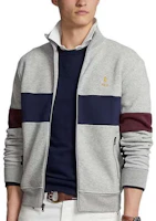 Polo Ralph Lauren Grey Zip-Up High-Neck Embroidered Jacket 710881502-006 Polo Ralph Lauren Grey Zip-Up High-Neck Embroidered Jacket 710881502-006