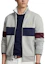 Order Jaket Polo Ralph Lauren Abu-Abu High Neck Bordir dengan Resleting Depan 710881502-006