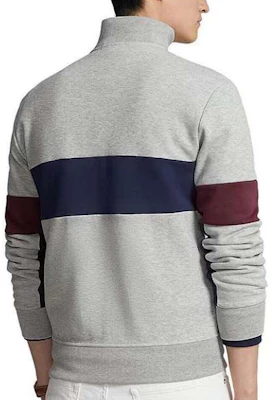 Jaket Polo Ralph Lauren Abu-Abu High Neck Bordir dengan Resleting Depan 710881502-006 Lookbook Jaket Polo Ralph Lauren Abu-Abu High Neck Bordir dengan Resleting Depan 710881502-006