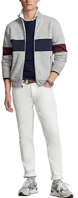 Jaket Polo Ralph Lauren Abu-Abu High Neck Bordir dengan Resleting Depan 710881502-006 Shop Jaket Polo Ralph Lauren Abu-Abu High Neck Bordir dengan Resleting Depan 710881502-006