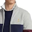 Cheap Jaket Polo Ralph Lauren Abu-Abu High Neck Bordir dengan Resleting Depan 710881502-006