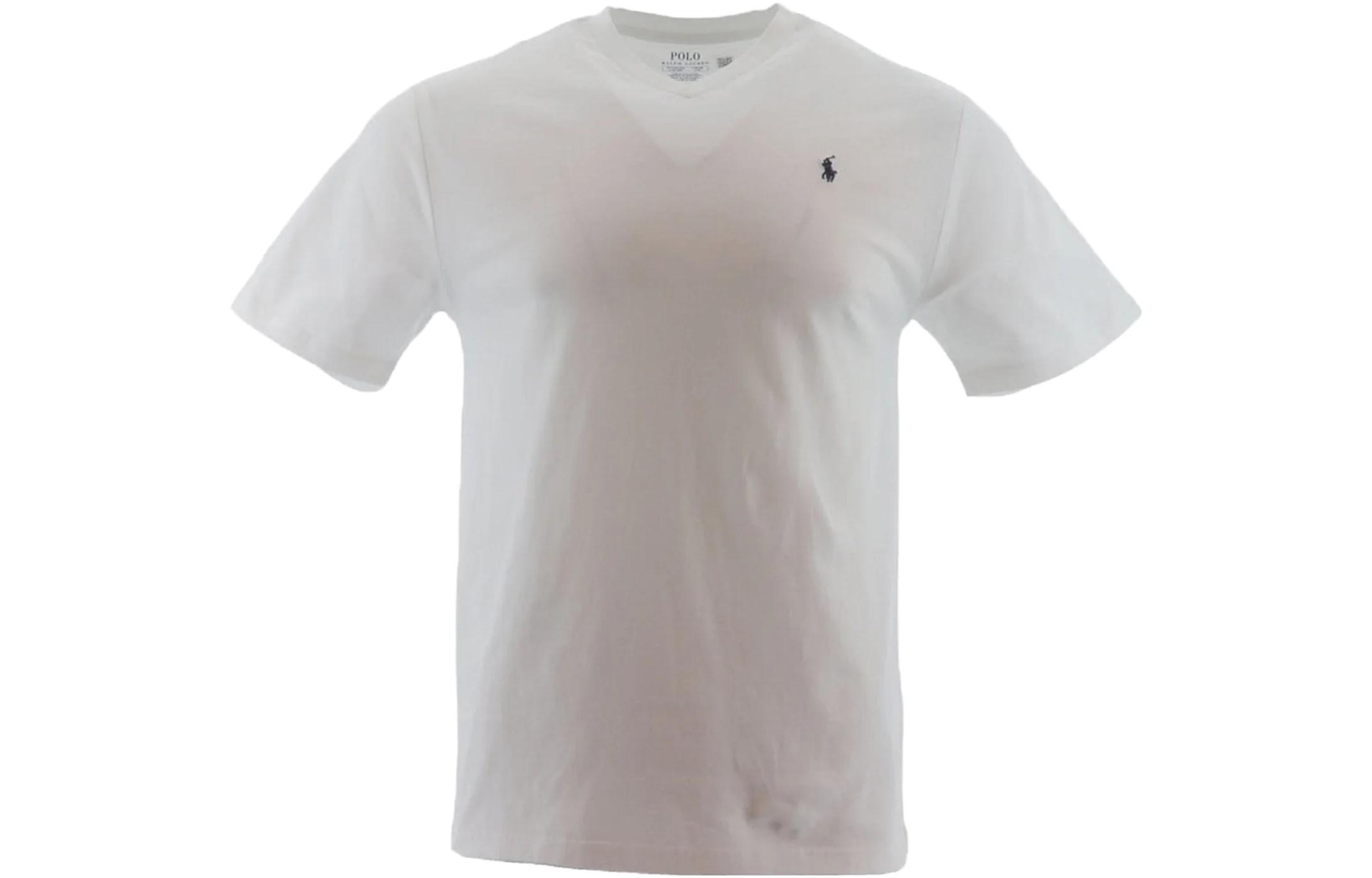 Order Polo Ralph Lauren 兒童純棉V領短袖T恤 SS23 白色短袖上衣 323832906007