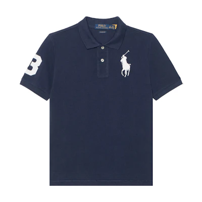Polo Ralph Lauren Kids SS22 Logo Pullover Short Sleeve Shirt Cobalt Blue. 323670257-014