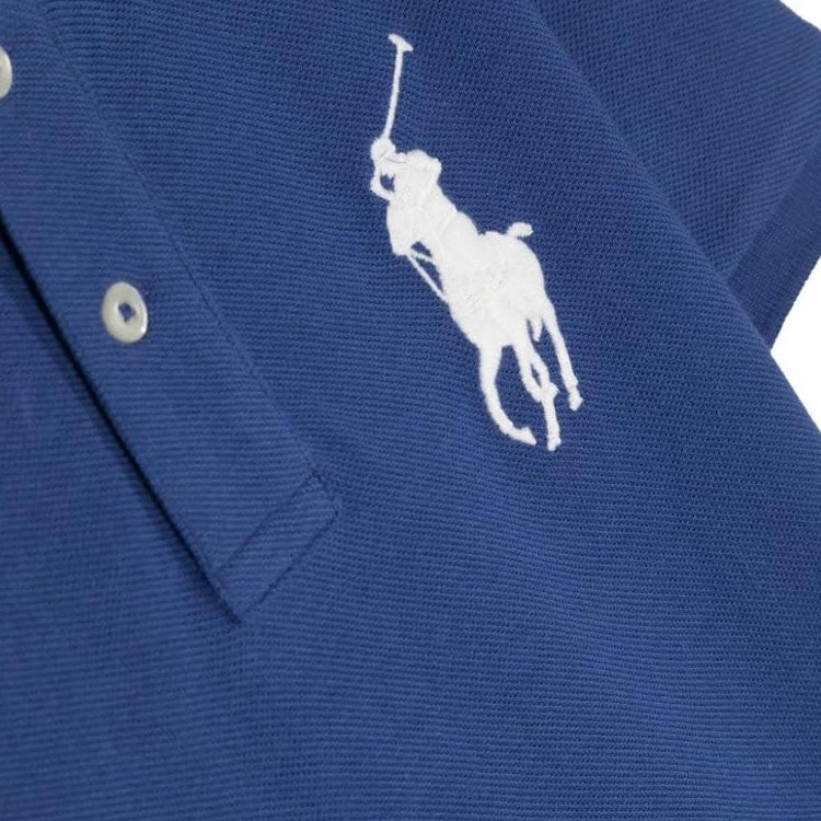 Shop Polo Ralph Lauren 儿童 SS22 标志短袖衬衫 钴蓝色. 323670257-014