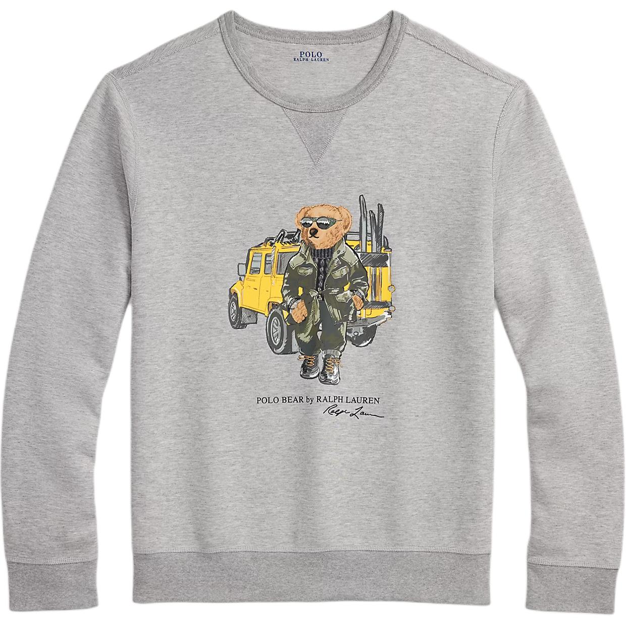 Order Polo Ralph Lauren Logo Crewneck Pullover Sweatshirt - Kelabu 710958195-001