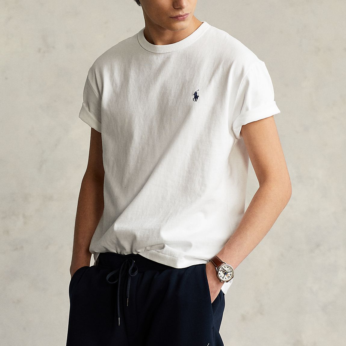 Purchase ポロ ラルフローレン ロゴ刺繍 クルーネック 半袖 Tシャツ ホワイト MNPOTSH1N820395-100