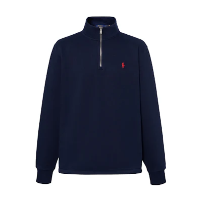 Polo Ralph Lauren Logo Embroidered Half-Zip Long Sleeve Sweatshirt Blue Men’s 710962519-003