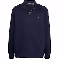 Order Polo Ralph Lauren Logo Embroidered Half-Zip Long Sleeve Sweatshirt Blue Men’s 710962519-003