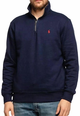 Polo Ralph Lauren 刺繡Logo半拉鍊長袖運動衫 藍色 男款 710962519-003 Lookbook Polo Ralph Lauren 刺繡Logo半拉鍊長袖運動衫 藍色 男款 710962519-003