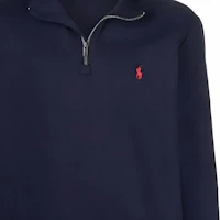 Purchase Polo Ralph Lauren Logo Embroidered Half-Zip Long Sleeve Sweatshirt Blue Men’s 710962519-003