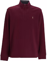 Order Polo Ralph Lauren Logo Embroidered Half-Zip Pullover Sweatshirt Maroon Mens. 710877001-010