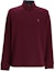 Order 폴로 랄프 로렌 로고 자수 하프집 맨투맨 스웨트셔츠 버건디 남성용. 710877001-010
