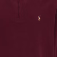 Lookbook Polo Ralph Lauren Logo Embroidered Half-Zip Pullover Sweatshirt Maroon Mens. 710877001-010