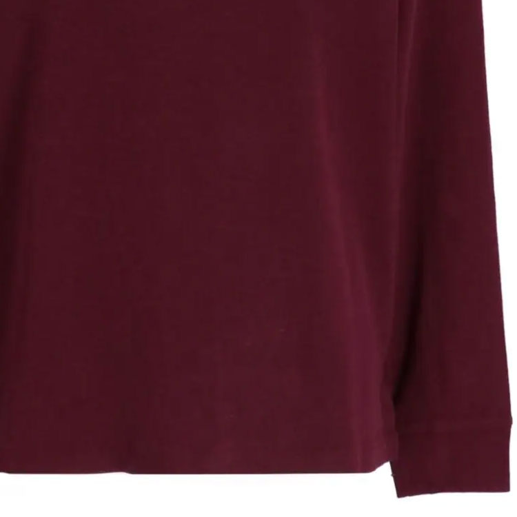 Details for 폴로 랄프 로렌 로고 자수 하프집 맨투맨 스웨트셔츠 버건디 남성용. 710877001-010