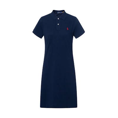 Polo Ralph Lauren Logo Embroidered Short Sleeve Dress Blue. 211799490P-005