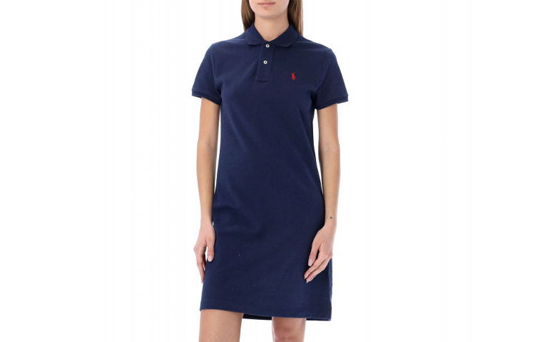 Order Polo Ralph Lauren 刺繡logo藍色短袖洋裝 211799490P-005