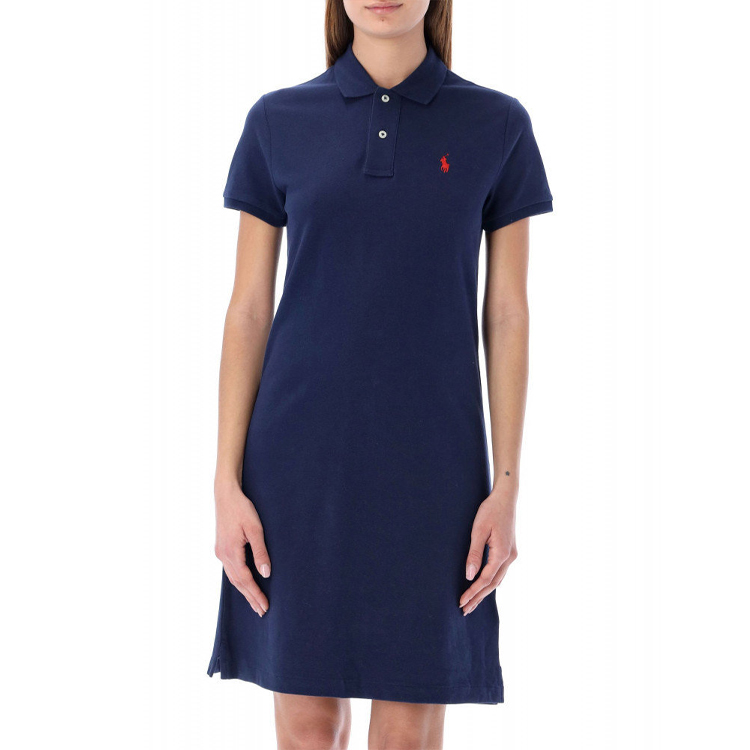 Details for Polo Ralph Lauren 刺繡logo藍色短袖洋裝 211799490P-005