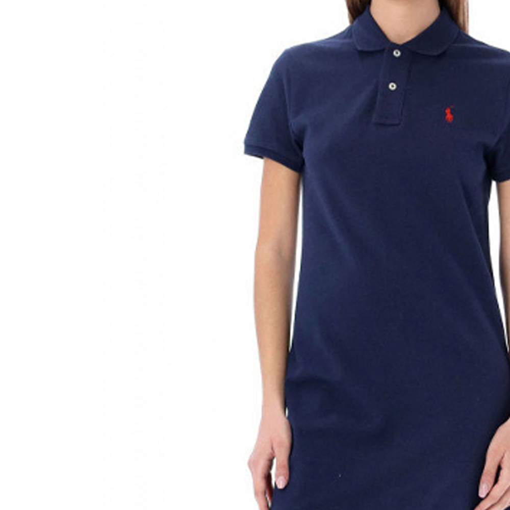Sizing Polo Ralph Lauren 刺繡logo藍色短袖洋裝 211799490P-005
