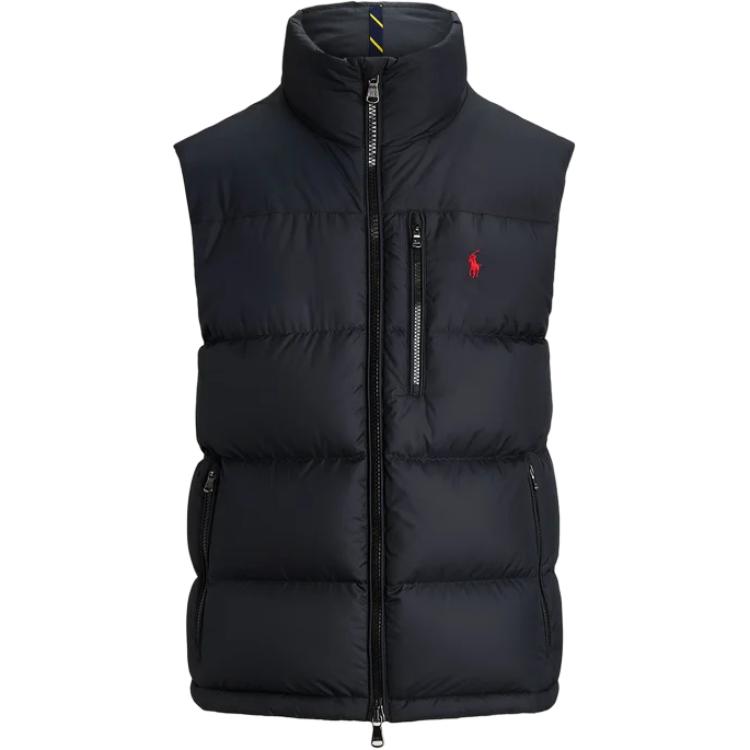 Polo Ralph Lauren Logo Embroidered Sleeveless Zip Vest Men’s Black 710940236-001